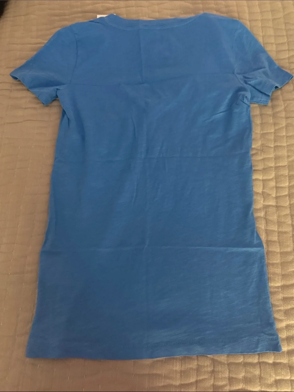 J. Crew Blue V-Neck Slim Short Sleeve Tee